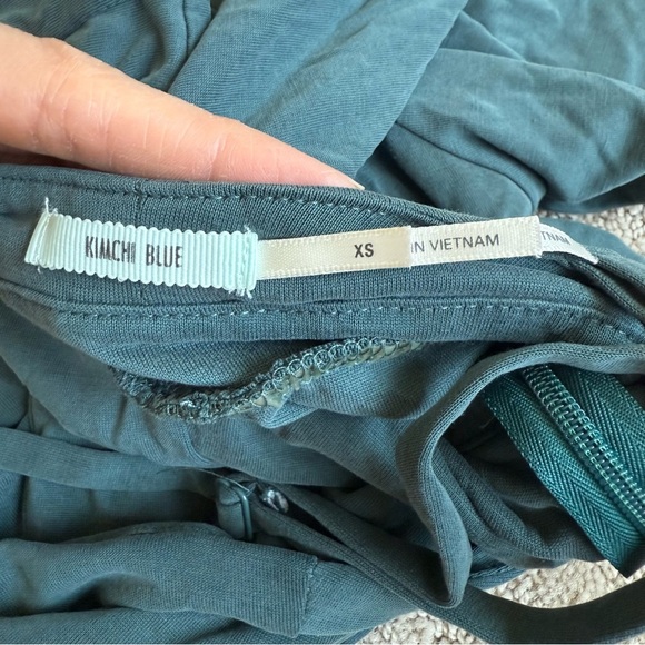 Kimchi Blue Teal Skorted Wrap Dress - Picture 5 of 7